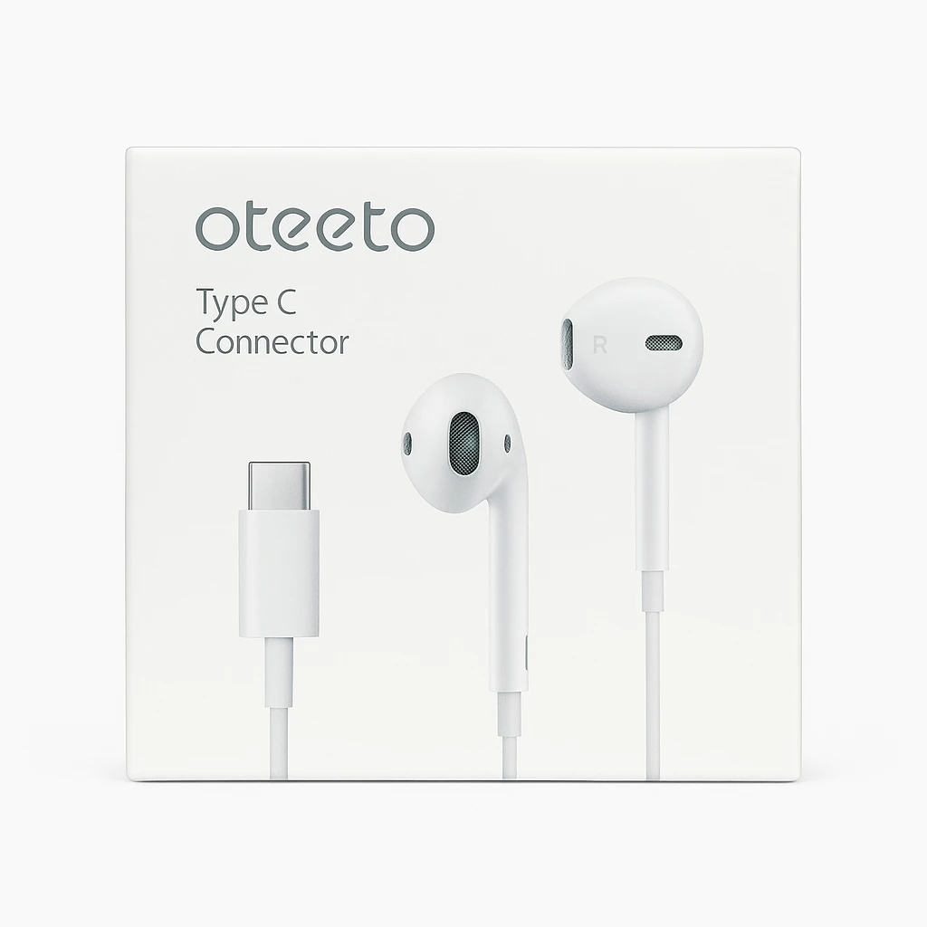 Oteeto Type-C Earphones  Clear Sound. Smart Design.